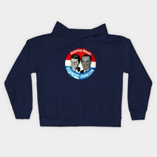 Kennedy - Johnson 1960 Presidential Campaign Button Design Kids Hoodie